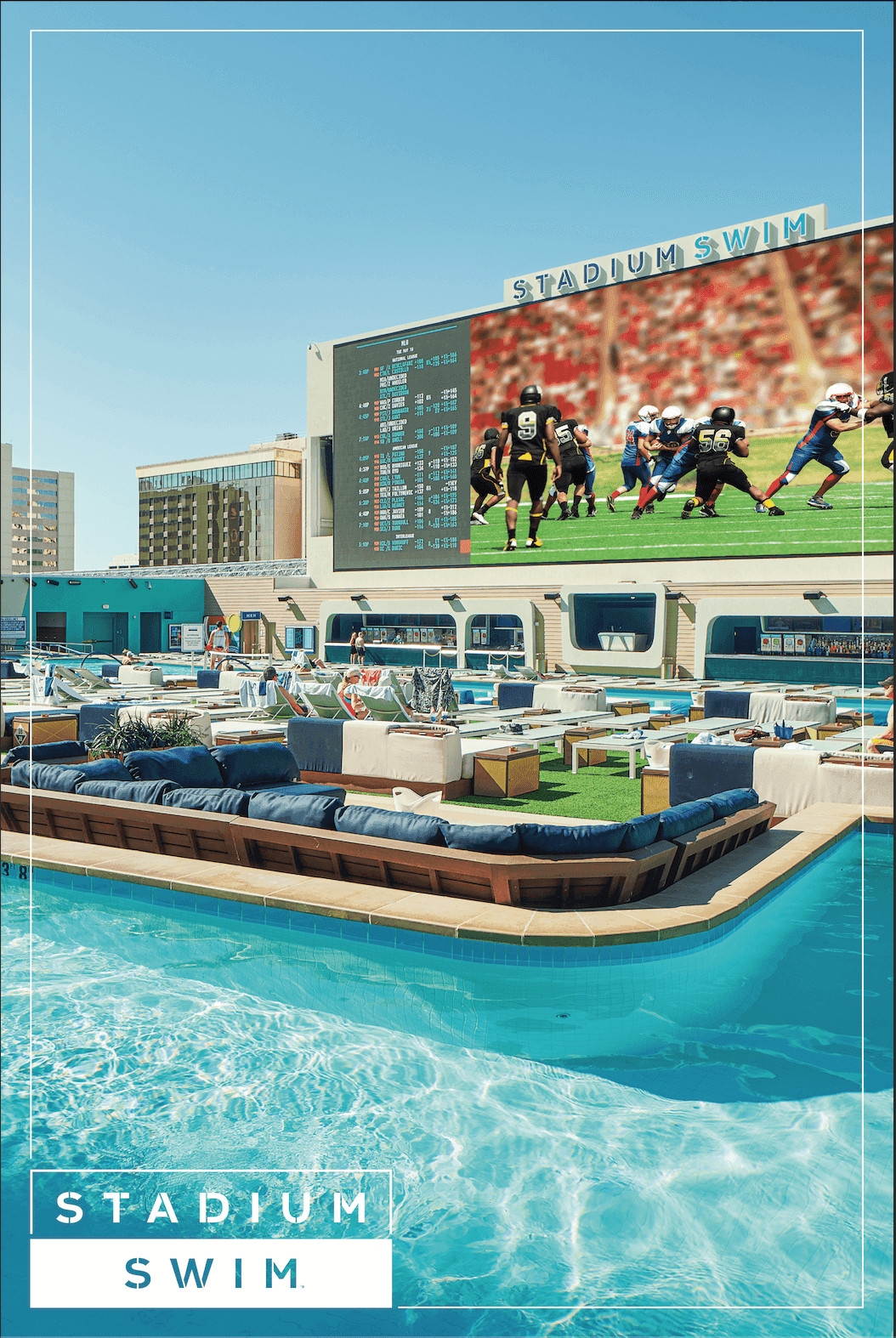 College Football at Stadium Swim flyer